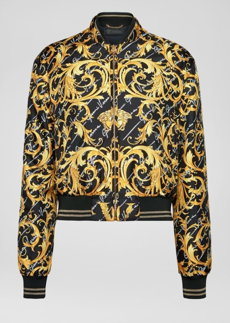 Jacheta Bomber Versace Versace Barocco Signature Print Dama | LDQOBTV-61